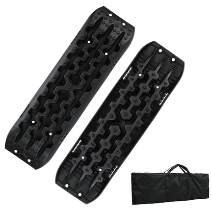 Sunworld off-road traction aid with storage bag, mud/sand/snow recovery board tracks, 10T capacity, tire ladder for cars, trucks, SUVs, RVs.