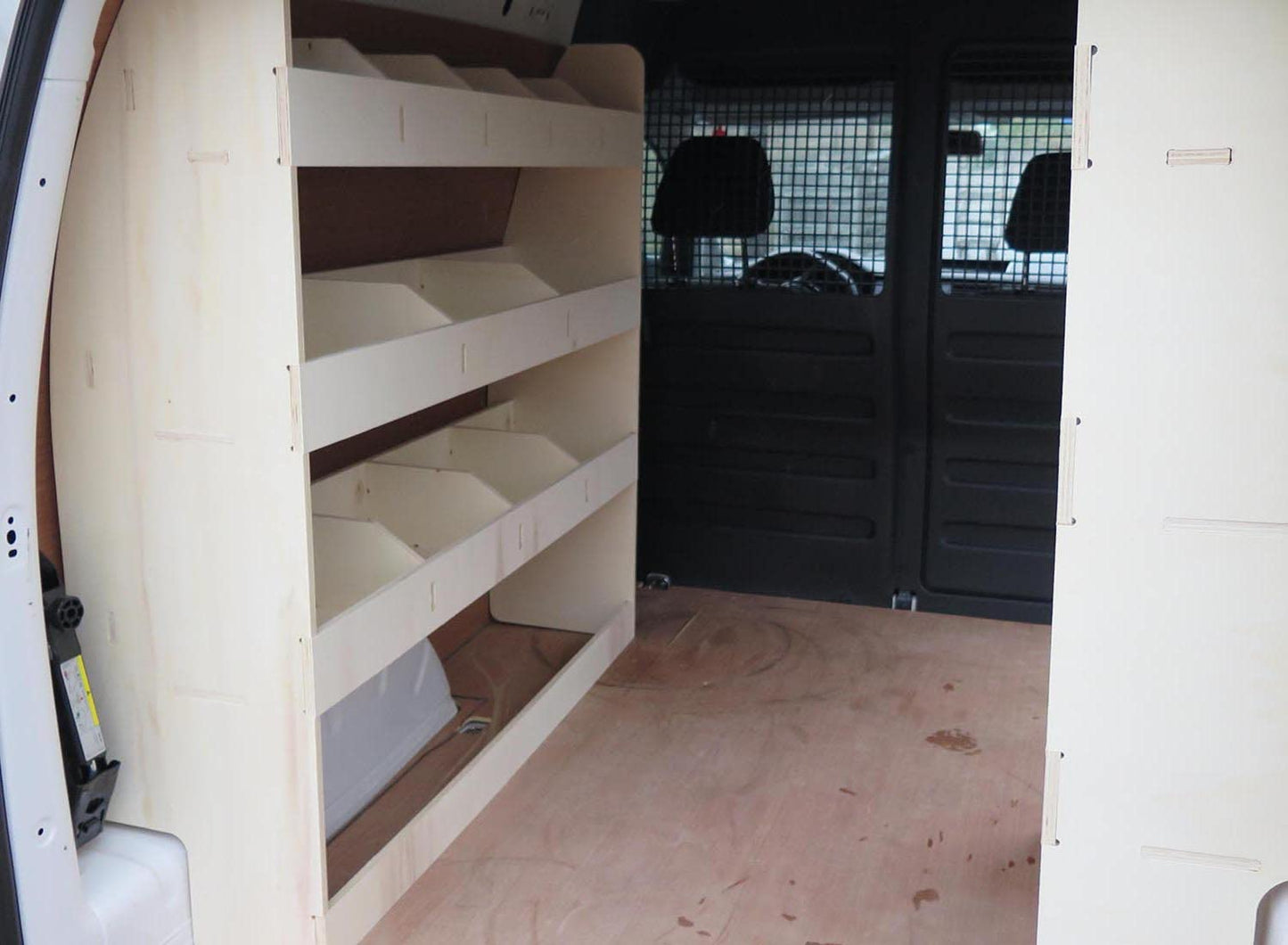 VANIFY - Compatible with Volkswagen Caddy L1 2003-20 vehicle equipment, vehicle shelves, double shelves at the back