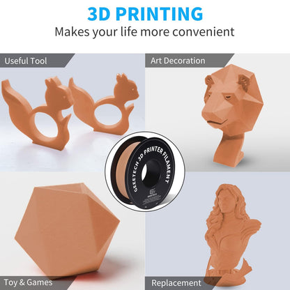 GEEETECH Matte PLA Filament, 3D printer PLA filament 1 kg spool, Accuracy +/- 0.03 mm, Skin color