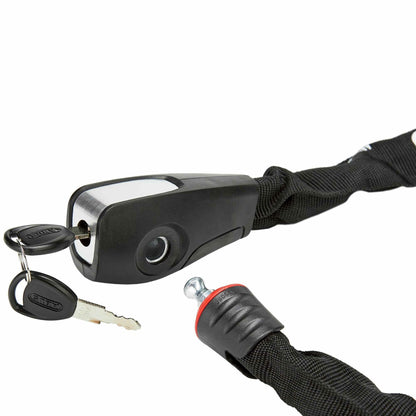 ABUS chain lock Steel-O-Chain 8807K - Flexible bike lock made of hardened steel - ABUS security level 8-85 cm - Black & 58292 accessory, black, 85 cm