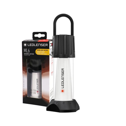 Ledlenser ML6 Warm Light LED Lantern, 750 lumens, up to 200 hours runtime, rechargeable with battery, glare-free light, power bank, with red light function, magnet, outdoor, camping, black.