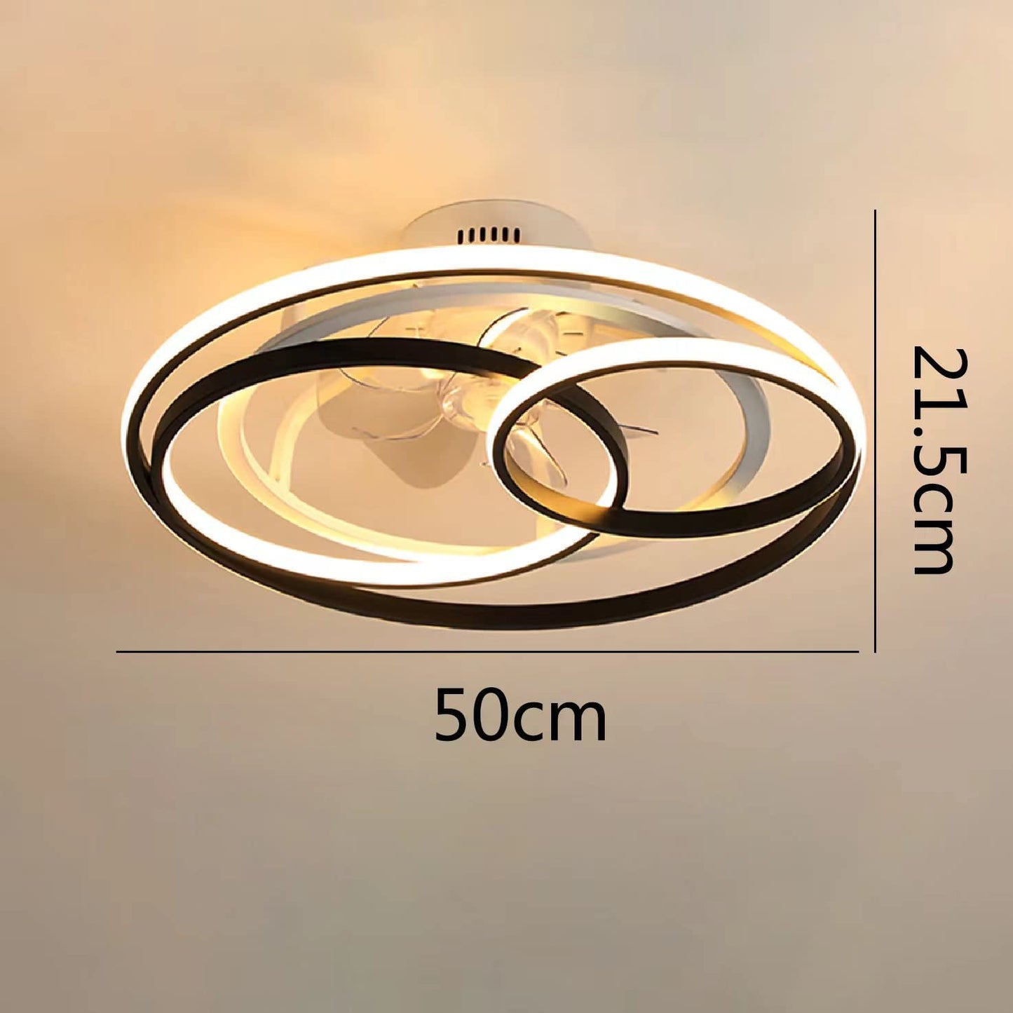 Wildcat ceiling fan with lighting, LED ceiling light with fan remote control Fan ceiling light Invisible Quiet ceiling lamp for dining room living room bedroom [Energy class F]
