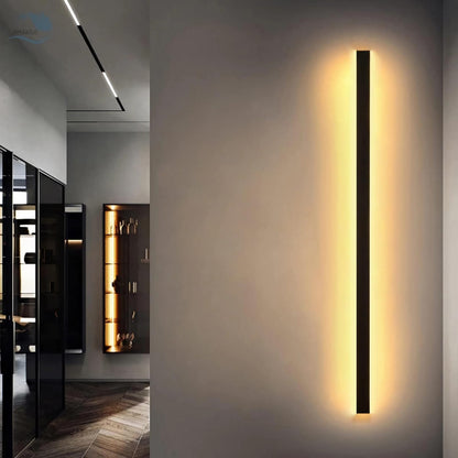 HMAKGG LED Long Wall Light Indoor Black, Wall lamp Staircase Modern 3 Color Temperature Hall Lighting, Lamp Wall Up Down Wall Light 26W Metal Hallway Lamp, for Living Room Bedroom, 120cm