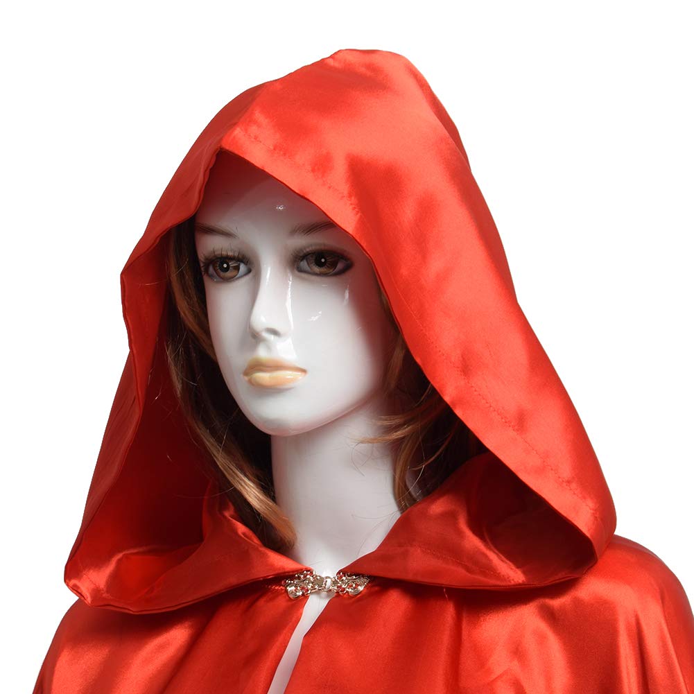 GRACEART women's cape hooded medieval cloak long Halloween costume for wedding bride evening dress bridal gown