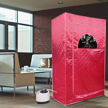 Portable sauna, mini steam sauna for home. Single portable sauna room can relieve fatigue, aid in weight loss, with remote control, timing, and temperature setting (100 * 80 * 170cm red).