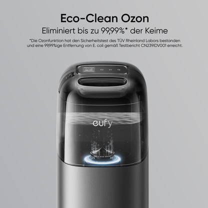 eufy S1 Pro HydroJet robot vacuum with mopping function, HydroJet cleaning system, Eco-Clean ozone, auto mop roller cleaning, 8000Pa, 10-in-1 station, obstacle detection, auto cleaner dosing.