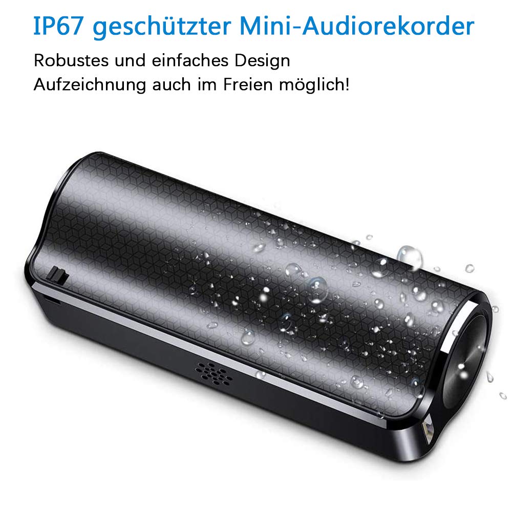 Mini voice recorder with 16GB storage, voice activation, 3200 mA battery, strong built-in magnet, and 192 hours recording capacity. Perfect for lectures, interviews, meetings, and more.