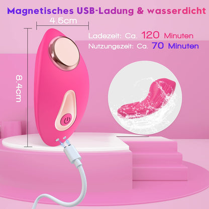 Butterfly vibrator with app & Bluetooth for her clitoris vagina. Portable remote control mini slip vibrators with 10 vibration modes. Quiet but powerful stimulator sex toy with magnetic clip for women.