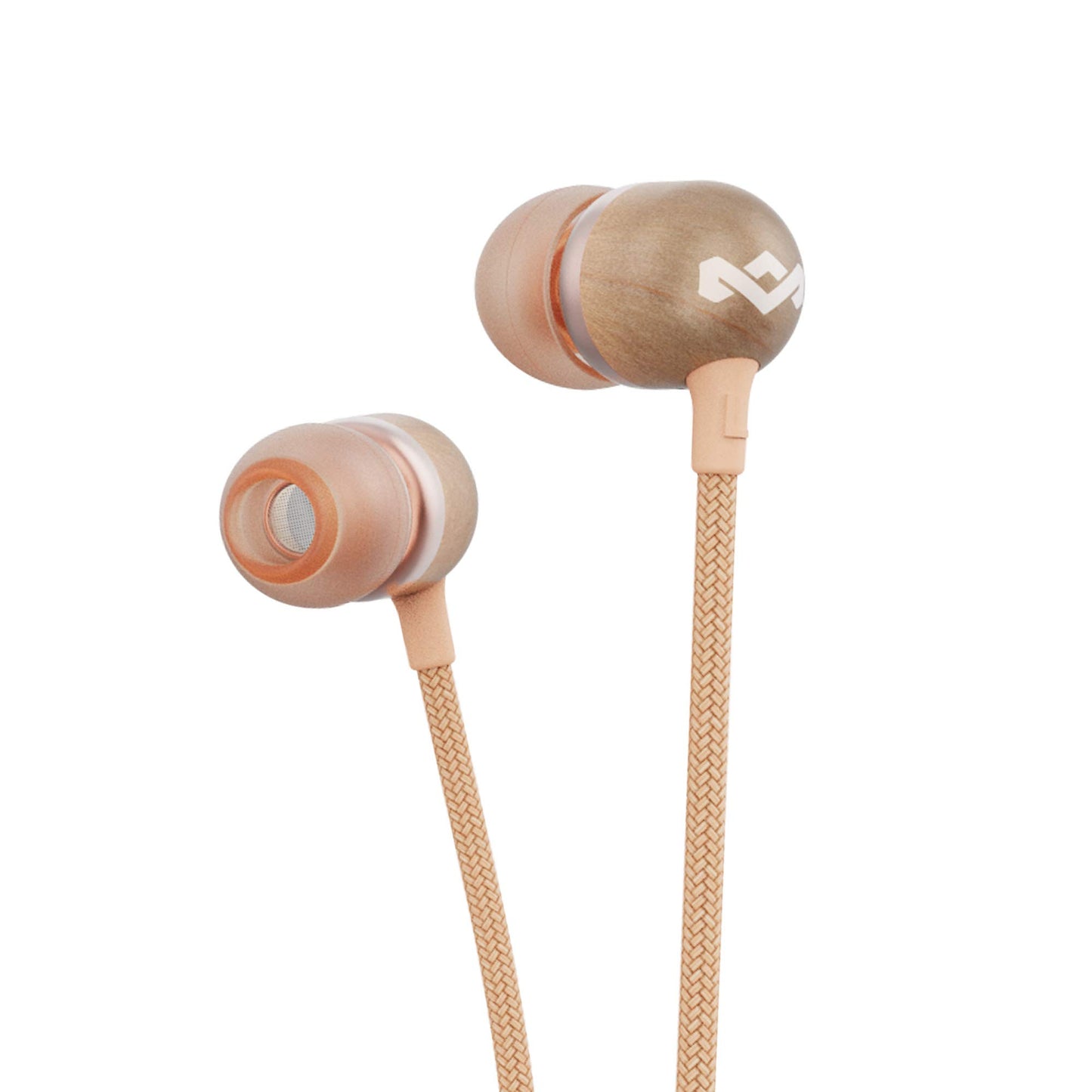 House of Marley Smile Jamaica Wireless 2 in-ear headphones - noise-isolating Bluetooth headphones, 9 hours of playtime, quick charge, IPX-4 waterproof, microphone, FSC-certified wood