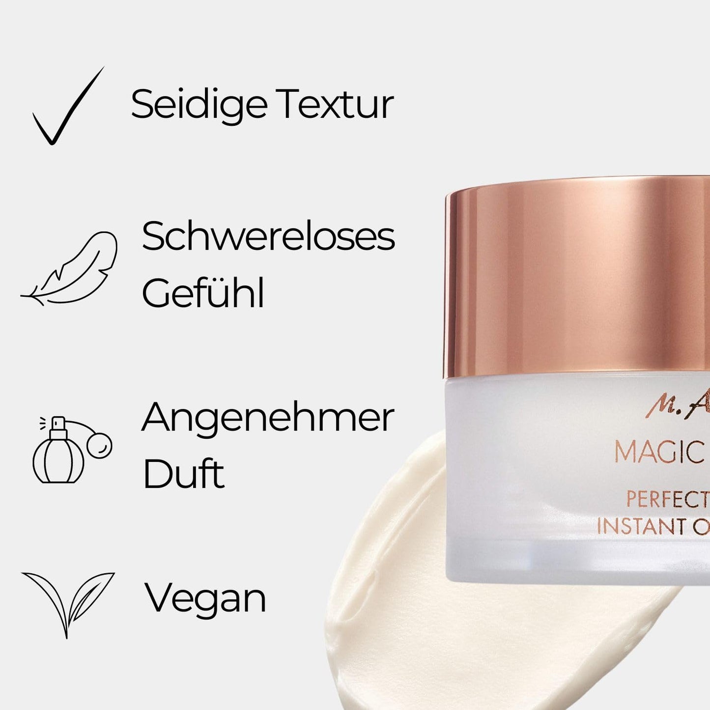 M. Asam gift set with Magic Finish Make-Up Mousse (30 ml) and Magic Care Glow Up Cream (50 ml) - skincare & makeup for a glowing complexion, Christmas gift idea, vegan & silicone-free.
