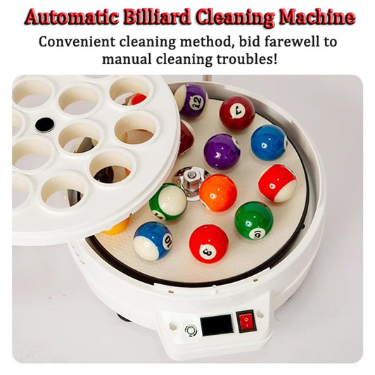 DOZPAL Pool Ball Cleaner Polishing Machine, 16/22 Balls, Automatic Billiard Cleaning Set with Electromechanical Cooling System (Billiard Balls Not Included), 16 balls