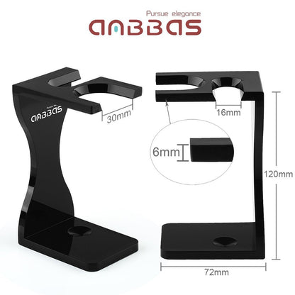 Anbbas men's gift set includes a pure badger hair shaving brush, badger shaving soap, and an acrylic shaving stand with bowl.