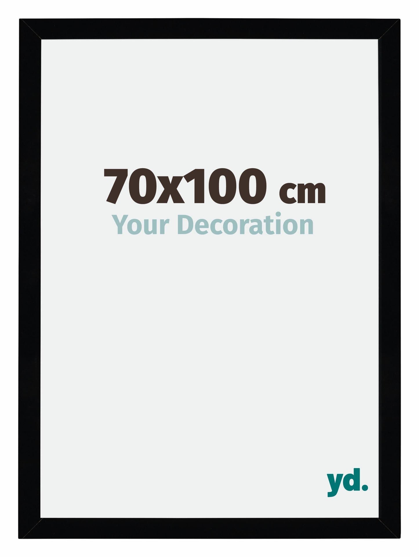 yd. Your Decoration - Picture Frame 70x100 cm - Black High Gloss - Picture frame made of MDF with acrylic glass - Anti-reflective - 70x100 frame - Mura