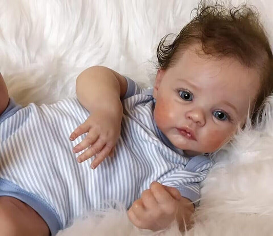 Scnbom Reborn Baby lifelike doll girl silicone doll like real toddler 50cm 20inches