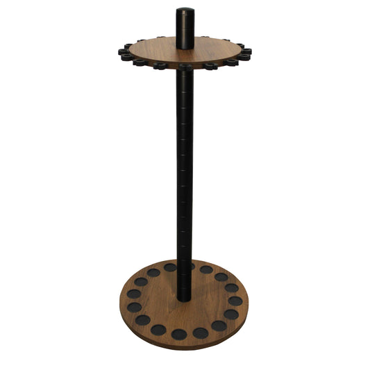Rush Creek Creations Round Fishing Rod Holder for 16 freshwater fishing rods, fishing gear and accessories, rod holder with 16 rod clips for garage organization.