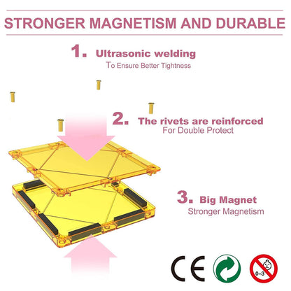 Magblock Magnetic Building Blocks Magnet Toys Magnetic Toy Magnetic Games Children's Toys for Kids Gift Boy Girl 3 4 5 6 7 8 Years Old 70 Pieces