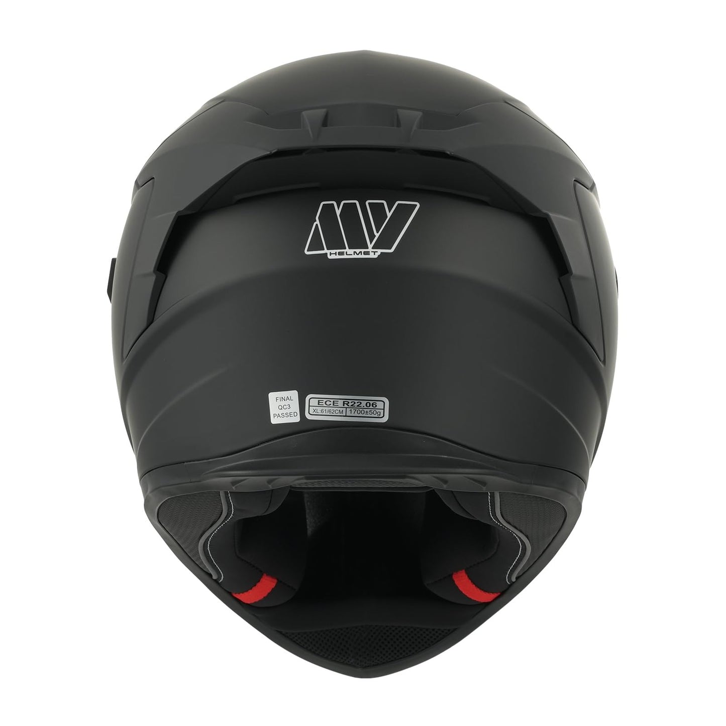 MY Motorcycle Full Face Helmet with Sun Visor for Men and Women, ECE 22.06 Approved, Model MY-936 (Matte Black, XS)