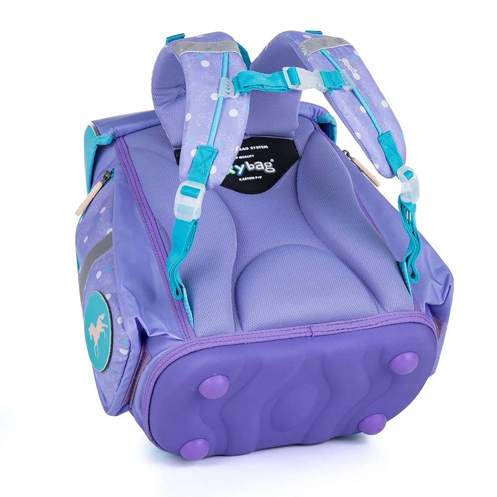 Horse Backpack Set for Girls 1st Grade 4-piece set for primary school ergonomic and anatomical incl. pencil case gym bag binder box