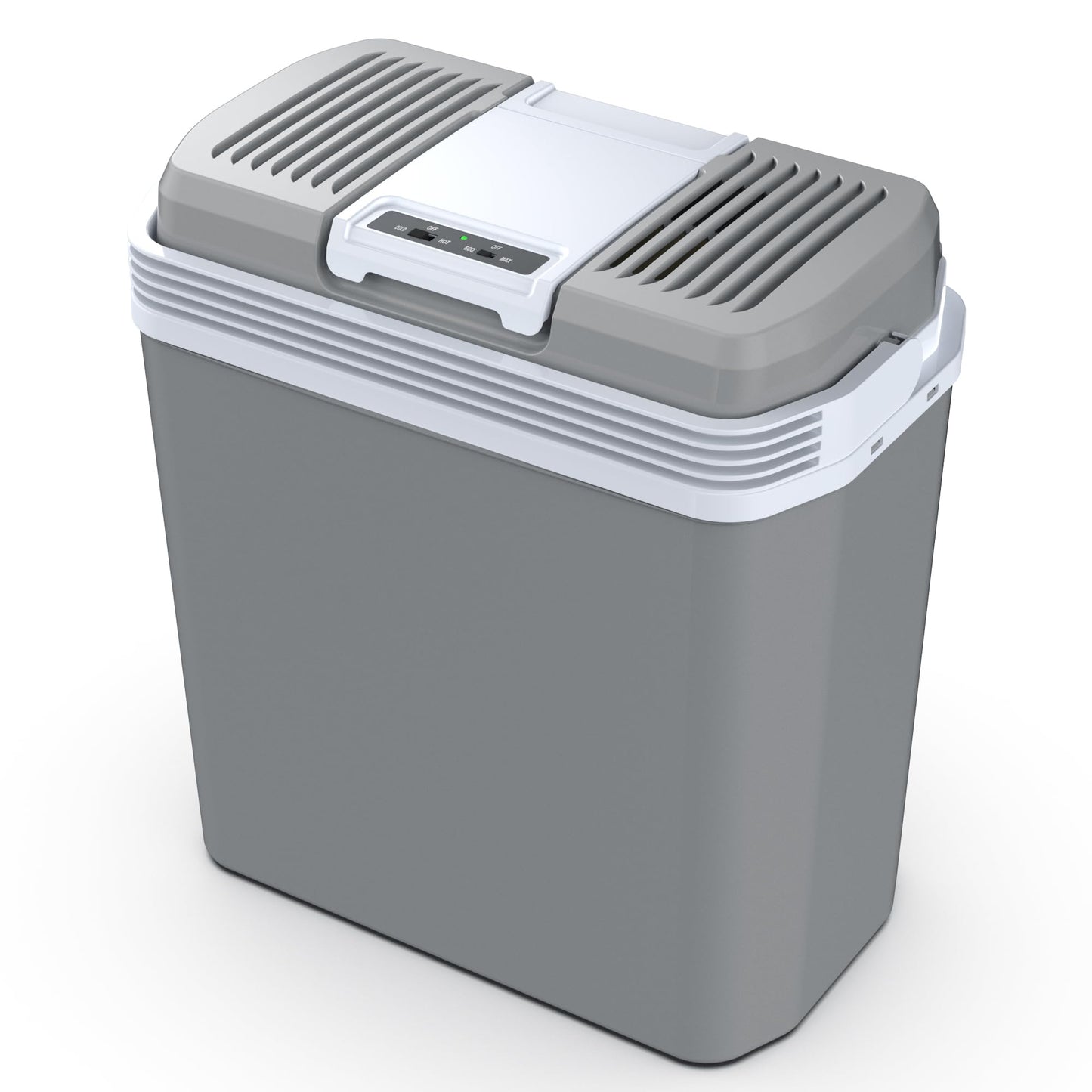 24-liter cooler box, 2-in-1 electric cooler 12V 230V cooling and heating mini fridge with ECO & MAX mode, for car and home Quiet.
