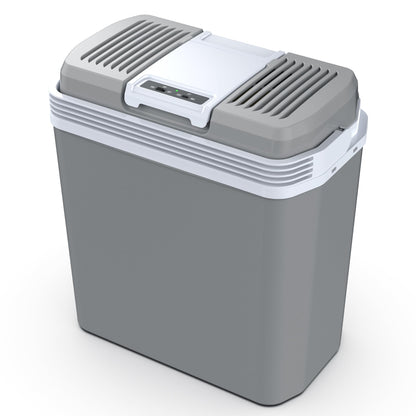 24-liter cooler box, 2-in-1 electric cooler 12V 230V cooling and heating mini fridge with ECO & MAX mode, for car and home Quiet.