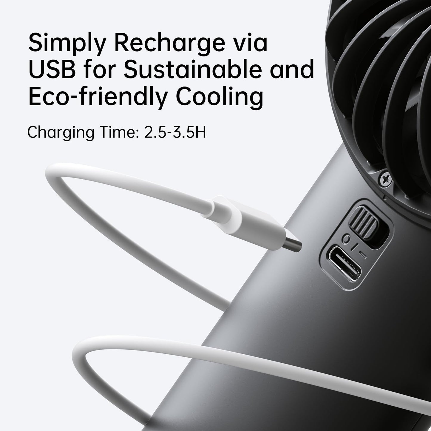 JISULIFE handheld fan, 5000mAh battery, upgraded portable fan with strong wind, USB rechargeable mini handheld fan with digital display, perfect for travel/beach/school (black)