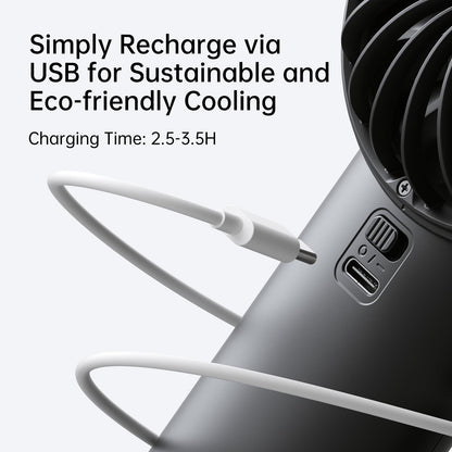 JISULIFE handheld fan, 5000mAh battery, upgraded portable fan with strong wind, USB rechargeable mini handheld fan with digital display, perfect for travel/beach/school (black)