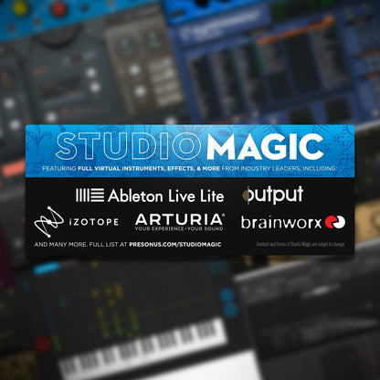PreSonus AudioBox 96 Studio - USB audio interface bundle for recording and production with microphone, headphones & software.