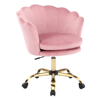 WOLMICS office chair Ergonomic,Desk chair 150kg made of velvet for Home office,Height adjustable swivel chair with padded,Vanity chair for Bedroom