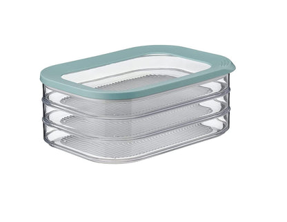 Mepal 2-piece Fresh-keeping container Starter Set Meat and Cheese Modula storage container - ideal for storing food - dishwasher safe, Nordic Green