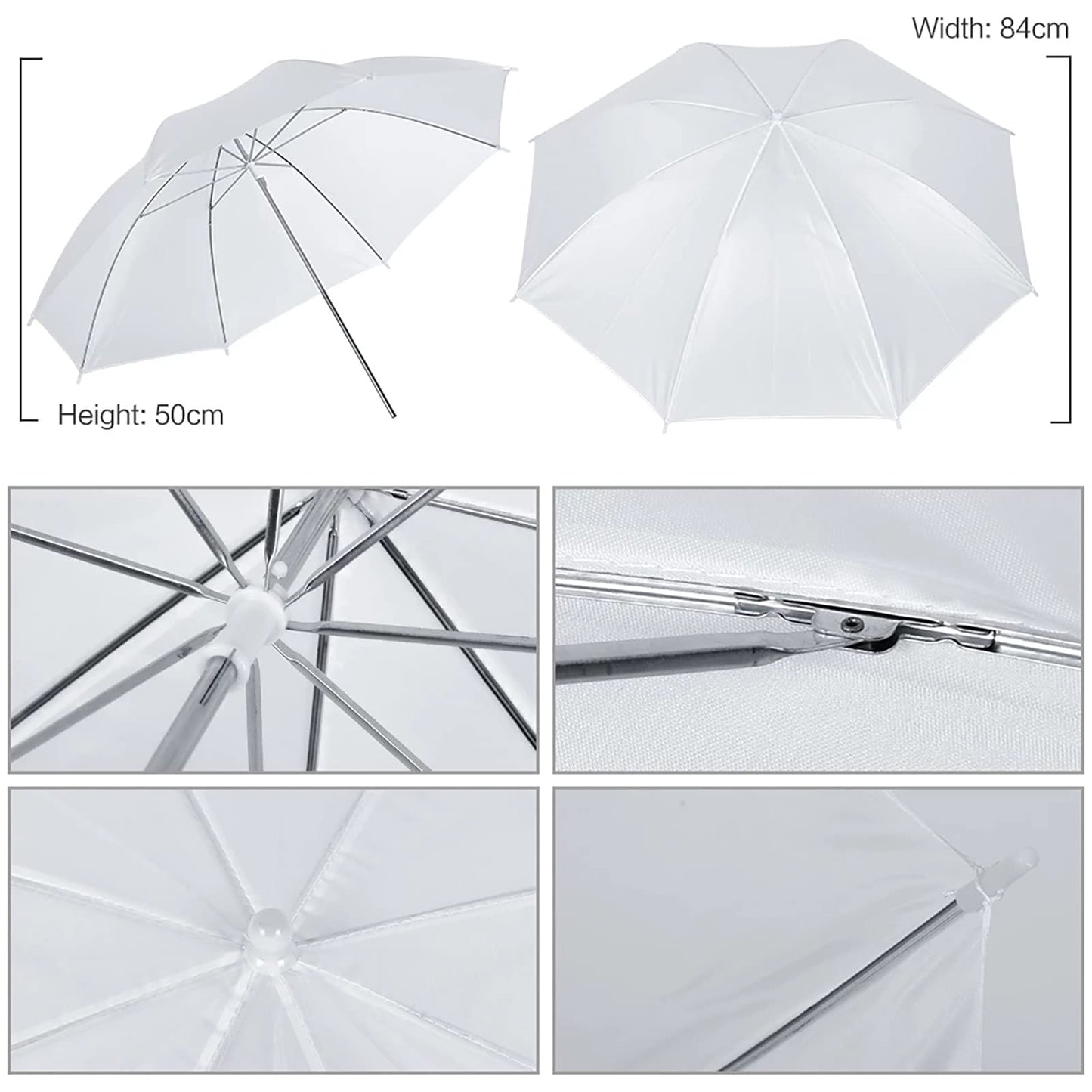 Andoer Photo Studio Set, 2M x 3M Background Support System Greenscreen Set, Softbox Studio Lighting Set with 5600K Bulb, White Soft Light Umbrella, Photo Lamps for Product Portrait Video Photography.