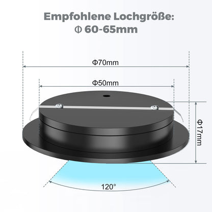 Jeloyutek 6 Pack LED Recessed Light 12V 3W 4000K Dimmable Ceiling Light Hole 60-65mm for RV Boat Caravan, for Display Cases, Shelves, Kitchens, Bathrooms, and Wall Cabinets. Full Aluminum Warm White, Black.