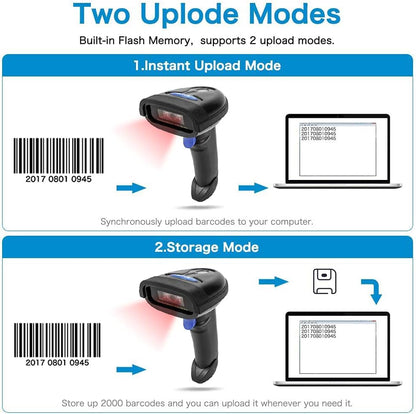 NETUM NT-1228BC Bluetooth CCD Barcode Scanner Handheld Wireless 1D Bar Codes Imager for Mobile Payment Computer Screen Scan Supports IOS & Android
