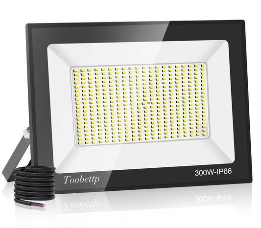 300W LED floodlight outdoor, super bright 30000LM LED spotlight outdoor, 6500K cool white floodlight IP66 waterproof outdoor light floodlight for backyard garage hallway garden hotel