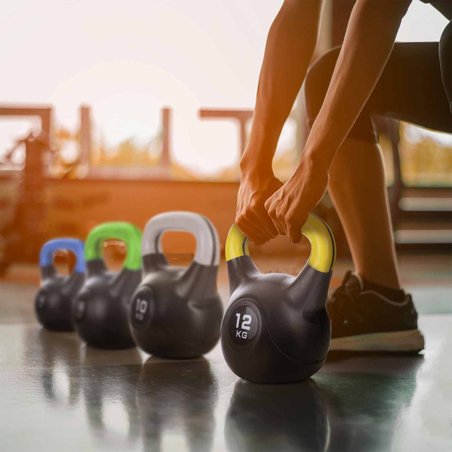 Body & Mind® Kettlebell Dumbbell 2-20 kg - Workout Weight Dumbbell for Strength Training - Professional Fitness Swing Dumbbell made of plastic (f - 10 kg)