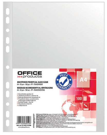 Amazon Basics A4 Document Folder, Black & OFFICE PRODUCTS Brochure Sleeves /100 pieces/Din A4