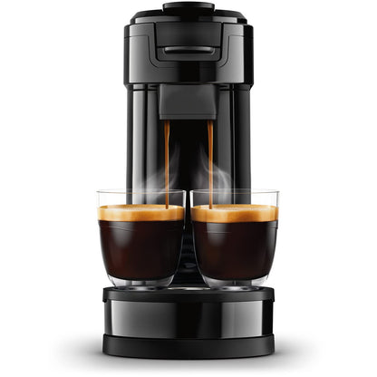 Philips Senseo Switch Pad and Filter Coffee Machine, 2-in-1 brewing technology, 1-liter water tank, 7 cups in one go, piano black (HD6592/64)