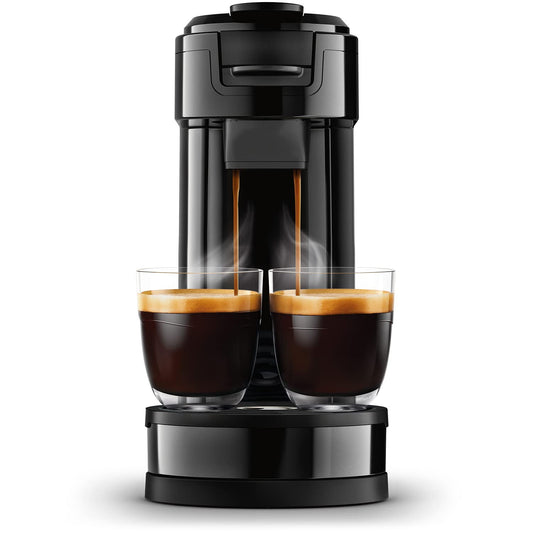 Philips Senseo Switch Pad and Filter Coffee Machine, 2-in-1 brewing technology, 1-liter water tank, 7 cups in one go, piano black (HD6592/64)
