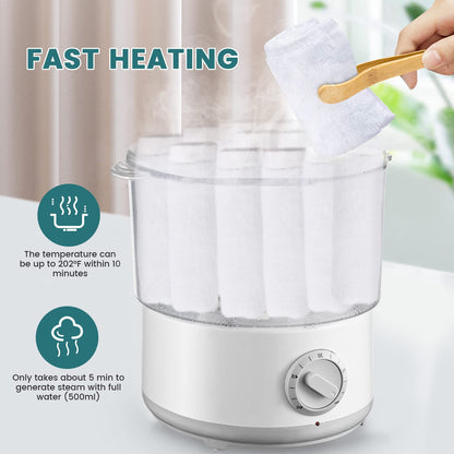 Aomdom towel warmer, towel steamer with towel clip, electric towel warmer, heats up quickly to 202°F, spa towel warmer with large capacity for spa/salon/home use.