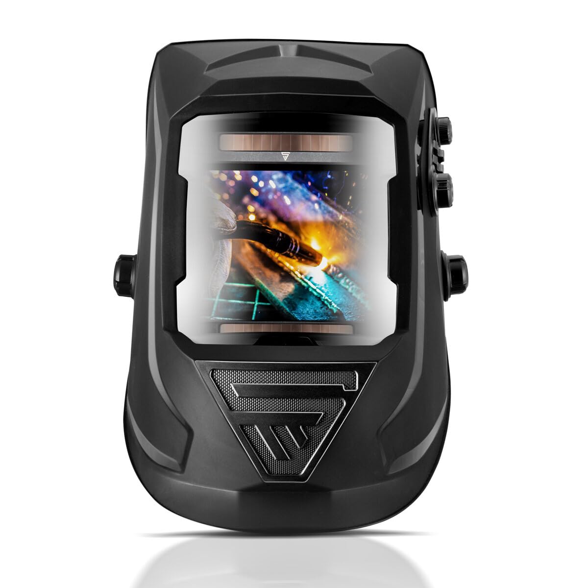 STEELWORKS ST-990 XTC REAL Colour fully automatic welding helmet Welding mask Real Color, Optical Class 1/1/1/1 with extra large field of view including 5 spare lenses and bag.