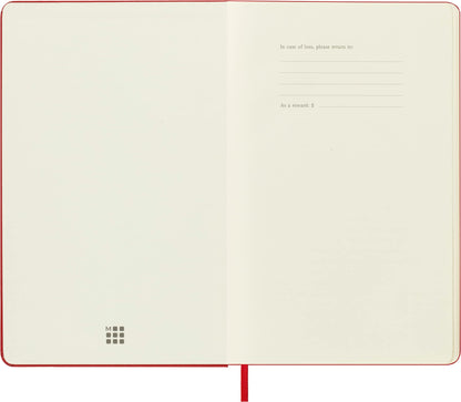 Moleskine colored notebook (Large, Hardcover, blank) red