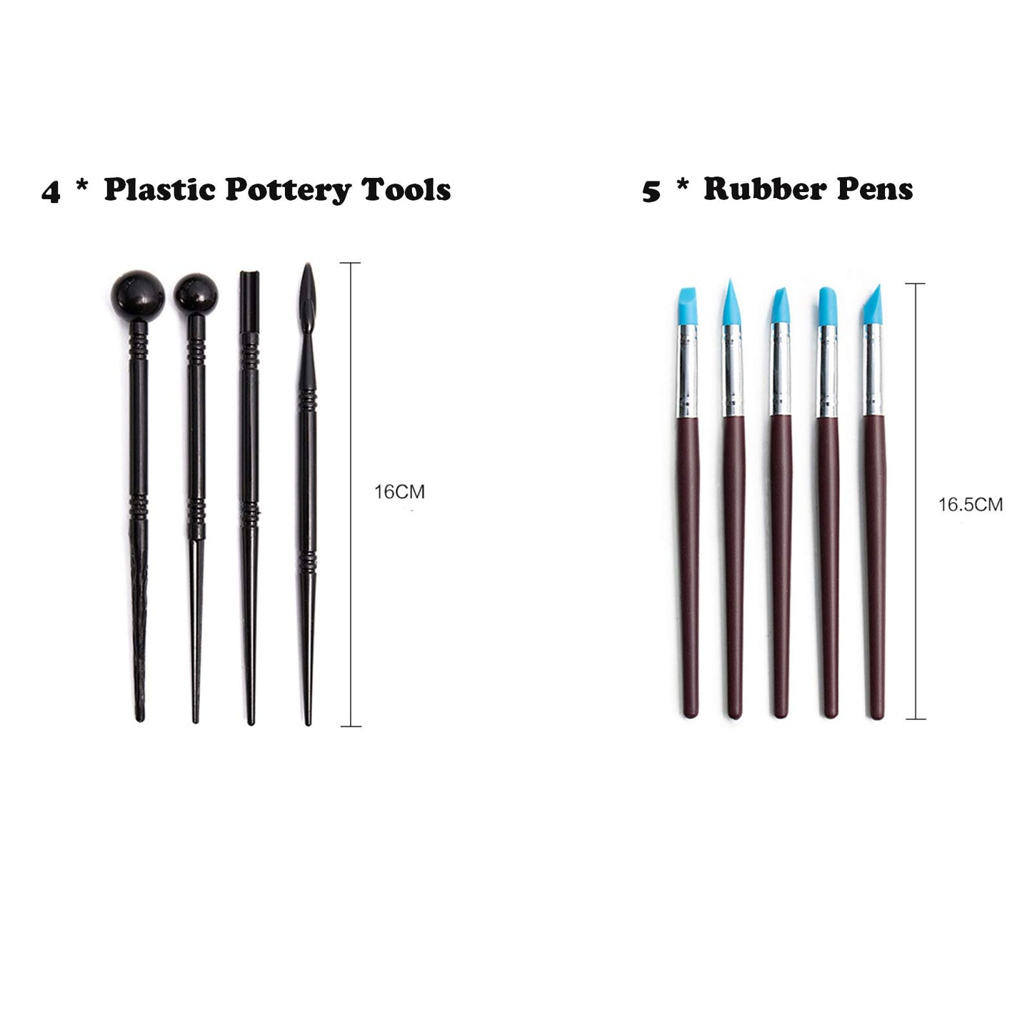 WOMGF Modeling Tool Set Pottery Tool 41 Pieces Polymer Clay Sculpting Tool Ceramic Sculpture Clay Kit for Arts and Crafts, Sculpting, Carving Art Supplies