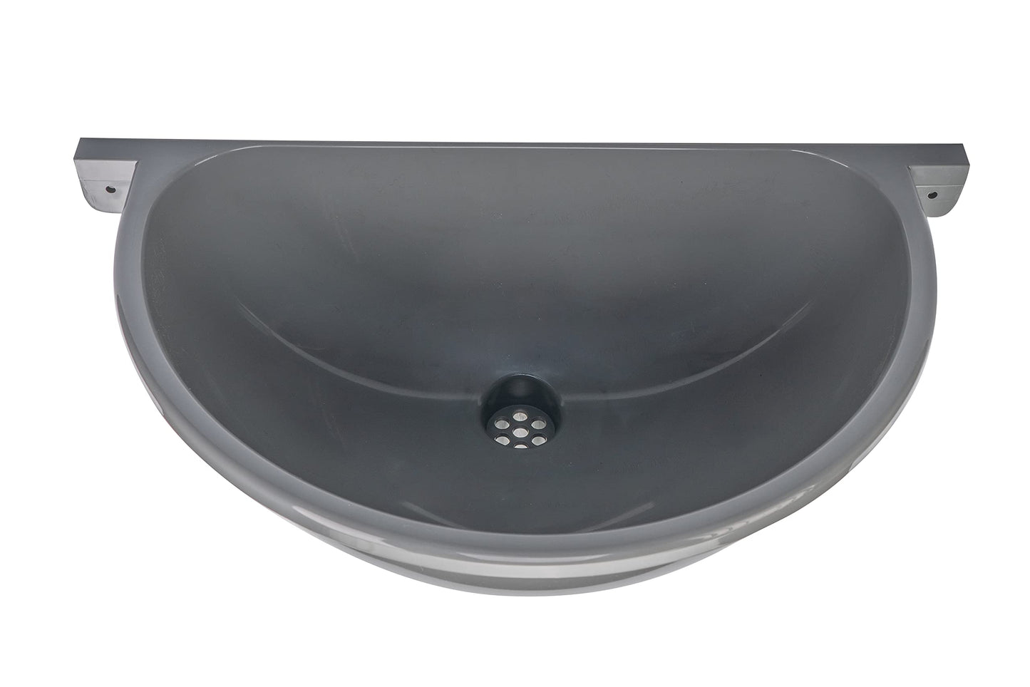 Agande plastic grey utility sink, perfect for camping, garden, basement, construction sites, or restrooms. Comes with drainage pipe. Made in Europe.