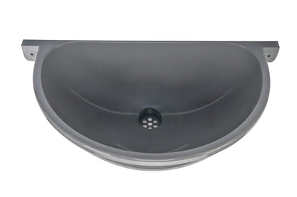 Agande plastic grey utility sink, perfect for camping, garden, basement, construction sites, or restrooms. Comes with drainage pipe. Made in Europe.