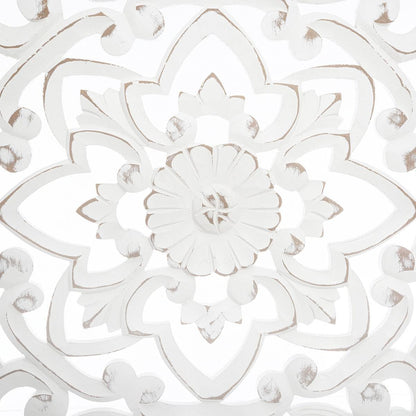 Atmosphera - Wall decoration "Fanny" - carved wood 85 × 45 cm - White