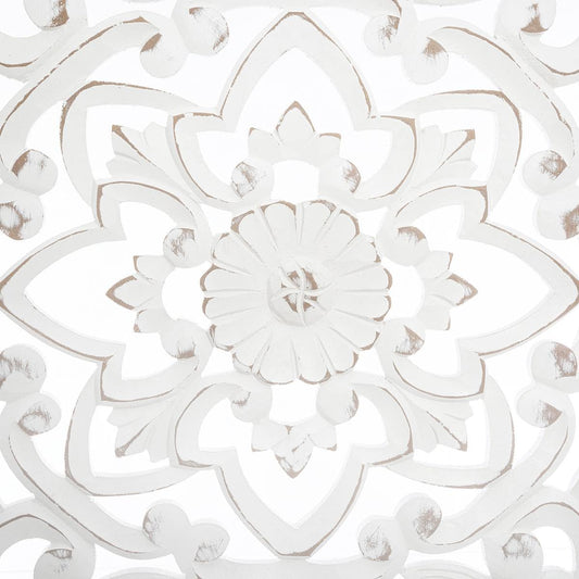 Atmosphera - Wall decoration "Fanny" - carved wood 85 × 45 cm - White