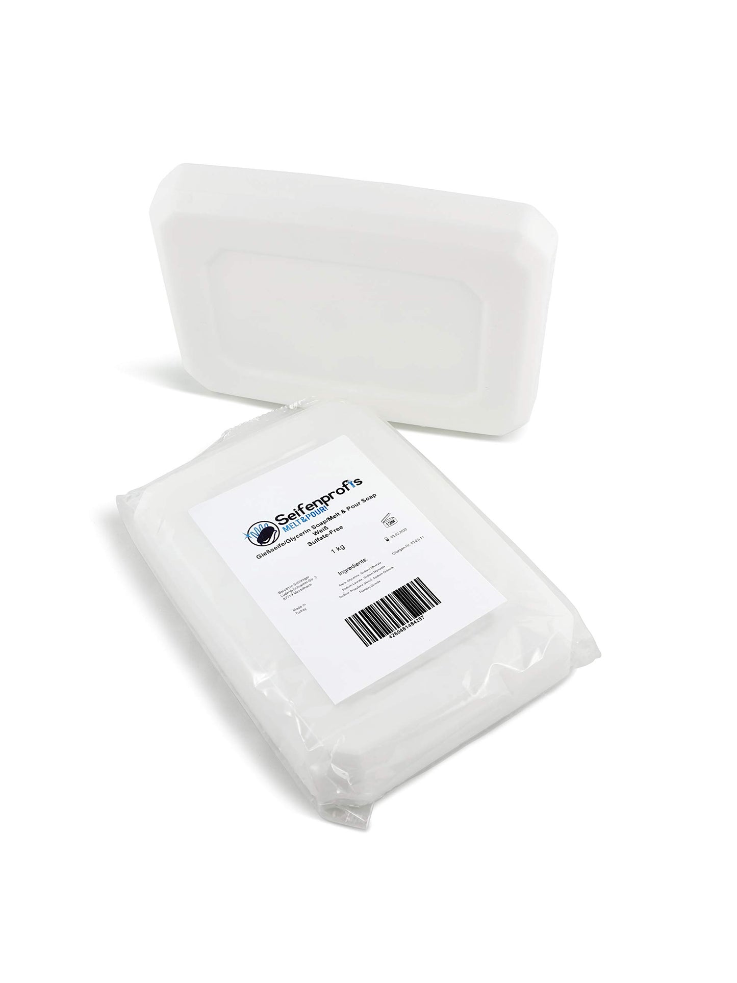 Soap Professionals© Glycerin Soap Raw Soap Soap Base - Soap White (SLS/SLES-free) (3kg White)