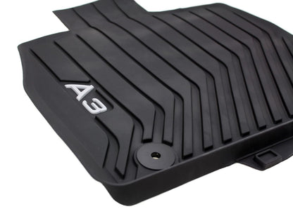 Original Audi rubber mats high-quality floor mats rubber black 2-piece