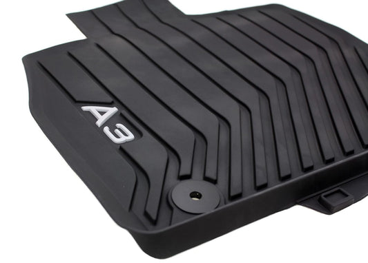 Original Audi rubber mats high-quality floor mats rubber black 2-piece