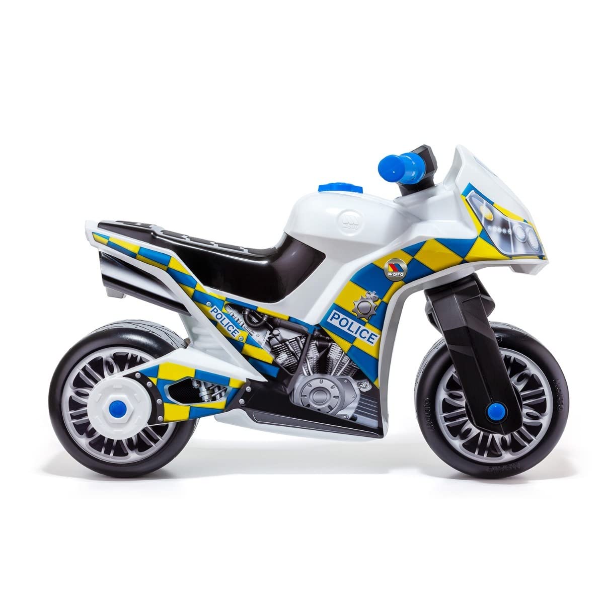 VERY | White Police Dirt Cross Scooter | Off-road scooter | Safe and sturdy children's toy | Promotes healthy child development | +18 months
