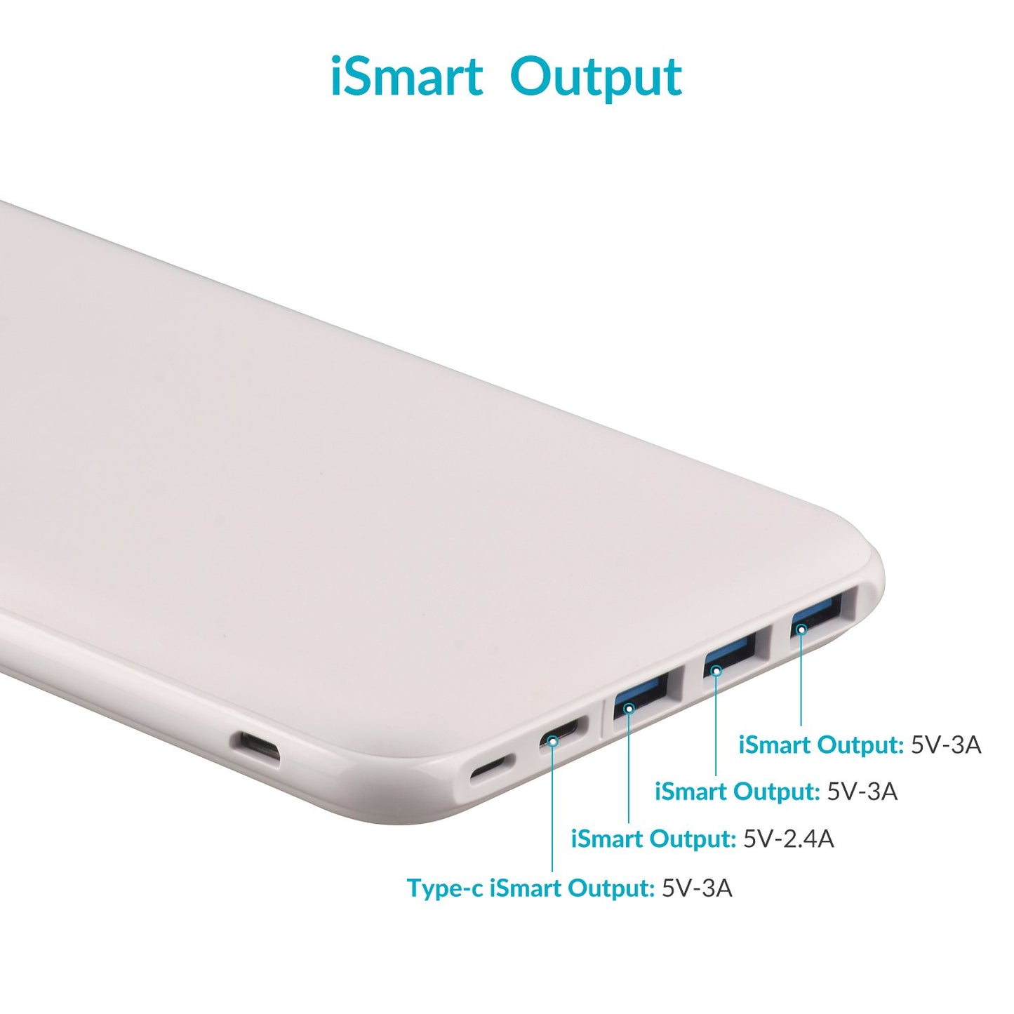 Charmast Power Bank, Ultra Slim Powerbank 26800mAh with 4 outputs & 3 inputs, USB C In & Out External Portable Chargers Compatible with iPhone 16/15/14/13/12 Pro Max Plus iPad Samsung Huawei Tablet (White)